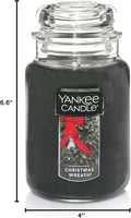 Yankee Candle Christmas Wreath Scented, Classic 22oz Large Jar Single Wick Candle, Over 110 Hours of Burn Time Christmas Wreath Classic Large Jar