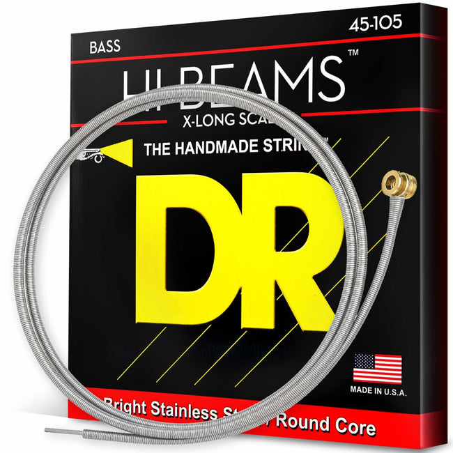 DR Strings Hi Beam Extra Long Scale Stainless Steel Round Core 45 105 LMR 45 Long 4 String 45 105