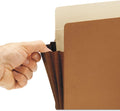 Smead End Tab Pocket, Reinforced Straight Cut Tab, 5 1/4 Expansion, Extra Wide Legal Size, Redrope with Dark Brown Gusset, 10 per Box 74691 Dark Brown Gusset Legal